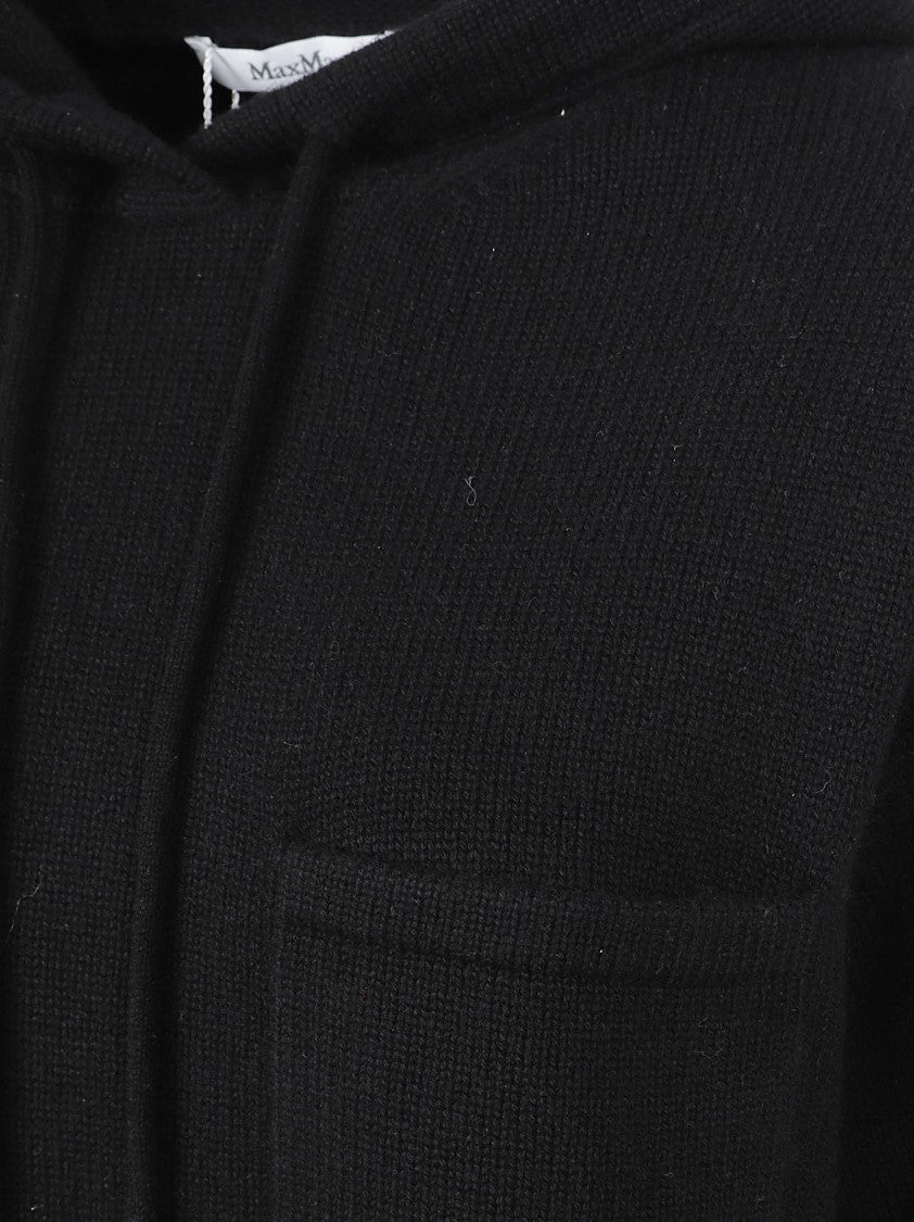 Max Mara Relaxed Fit Hooded Sweater With Ribbed Detailing
