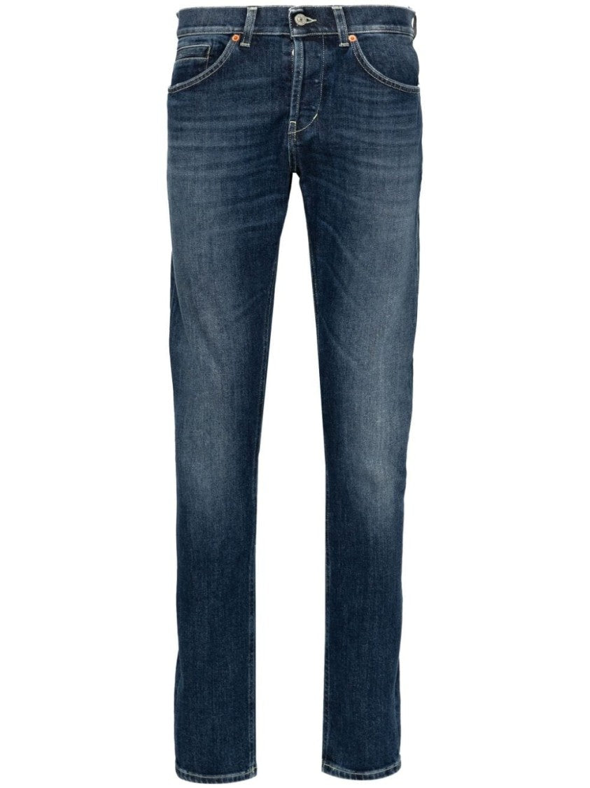 Dondup Indigo Blue Cotton Blend Denim