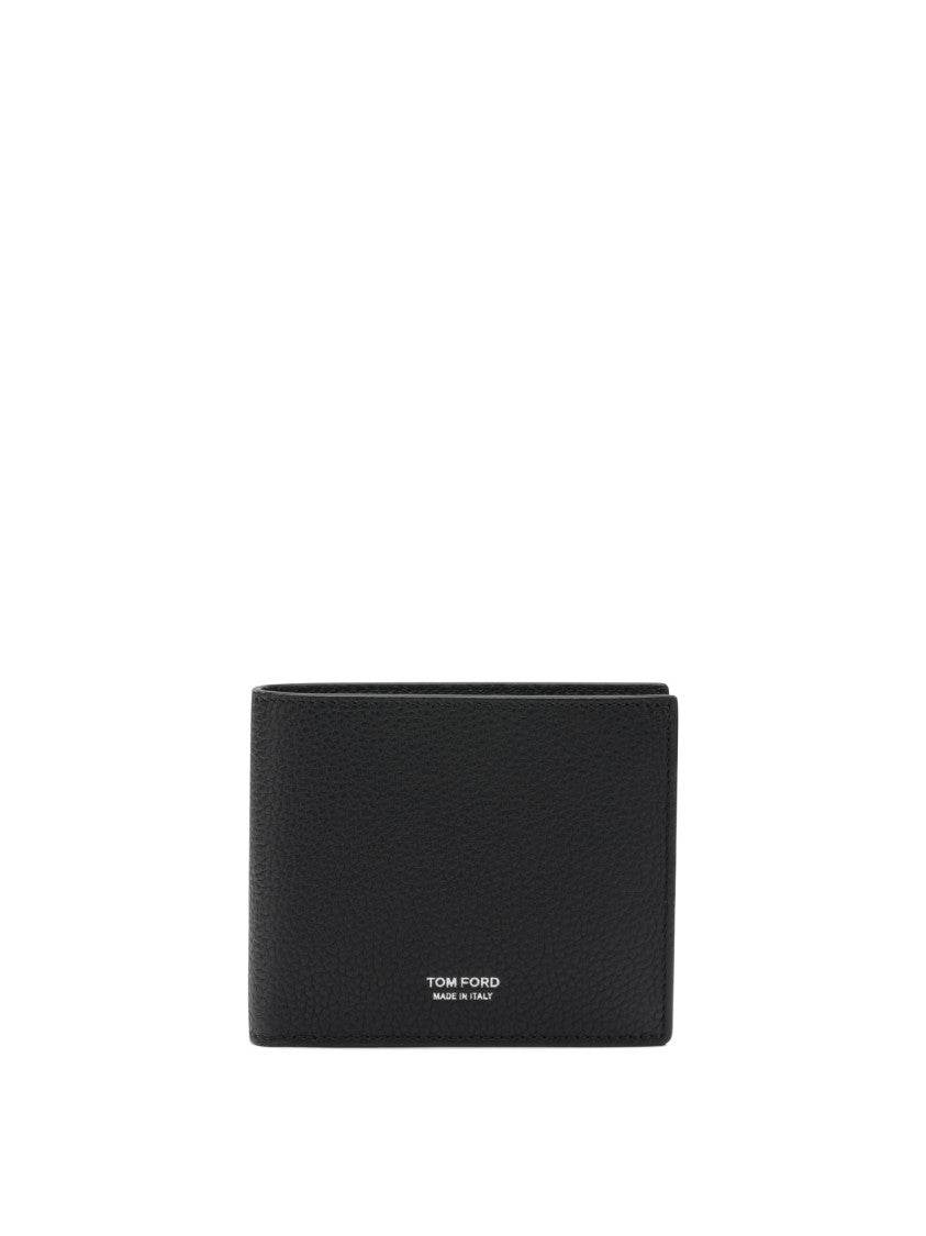 Tom Ford Textured Calf Leather Bifold Wallet With Embossed Logo