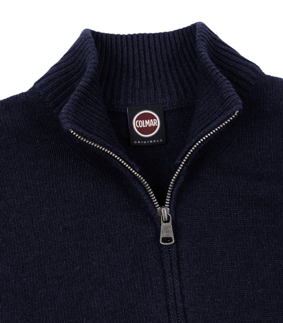 Colmar High Collar Full Zip Cashmere-Wool Pullover