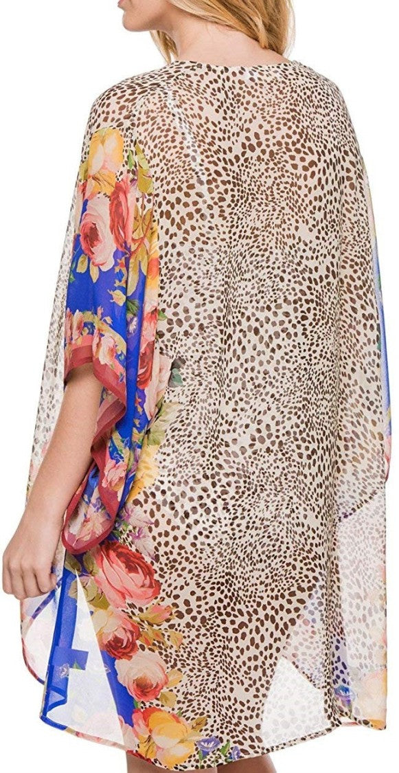 Johnny Was Oksana Animal And Floral Printed Short Kimono - Csw8920-F