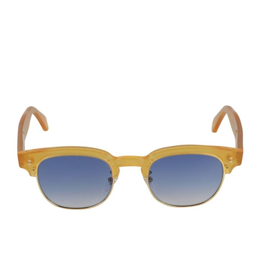 Kador Woody Cm Translucent Amber-Yellow Sunglasses With Gradient Blue Lenses