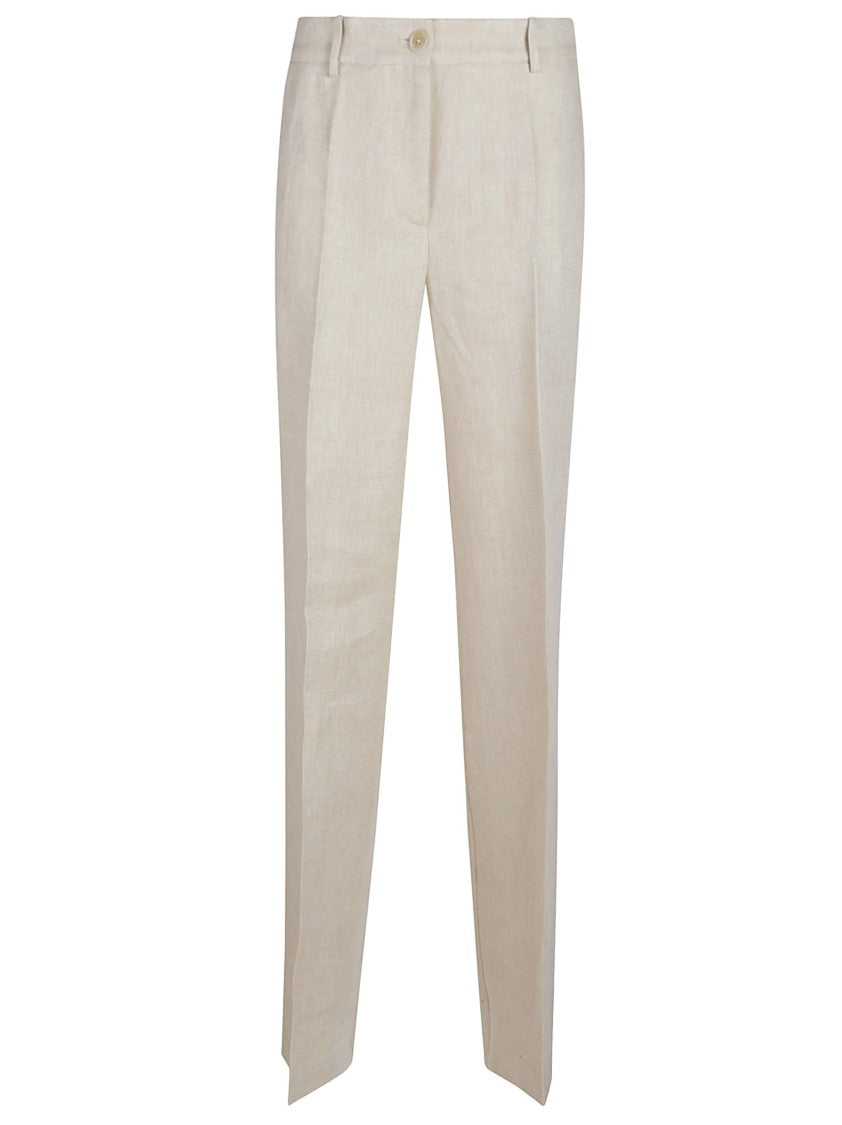 P.A.R.O.S.H. Betulla Straight Leg Linen Pants