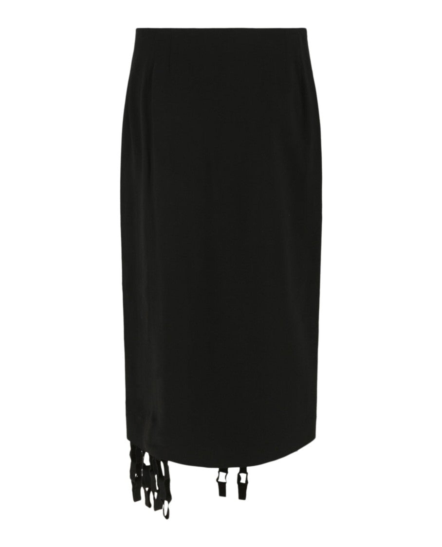 Ferragamo Fringe Hem Midi Skirt