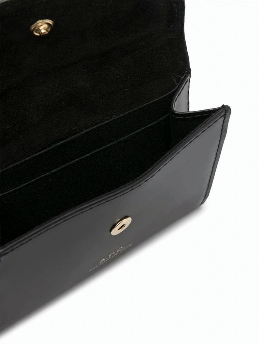 A.P.C. Rectangular Black Cowhide Card Wallet