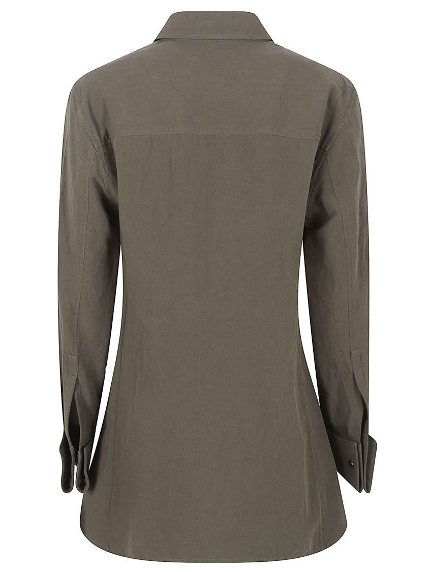 Saint Laurent Pointed Collar Button-Up Shirt