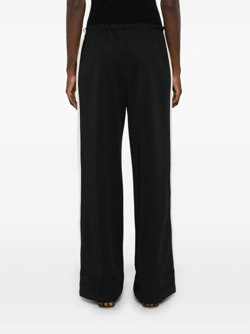 Palm Angels Wide-Leg Trousers With Contrasting Stripe Detail