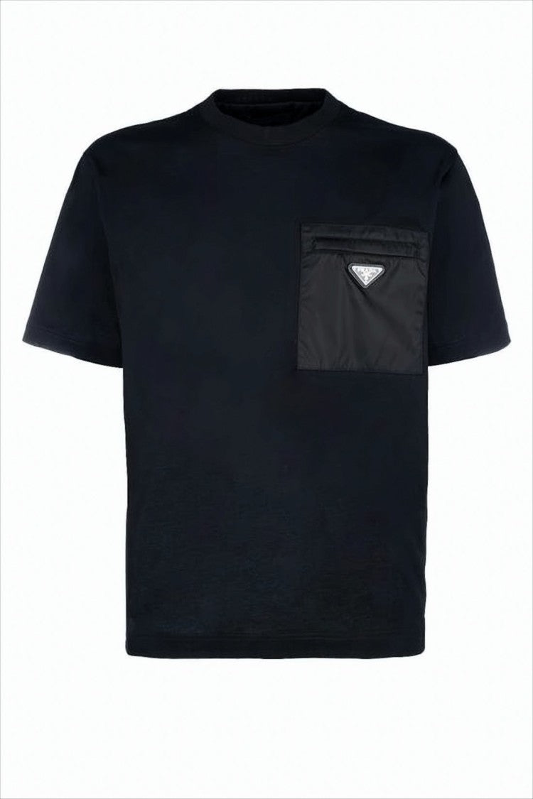 Prada Textured Cotton Short-Sleeved T-Shirt