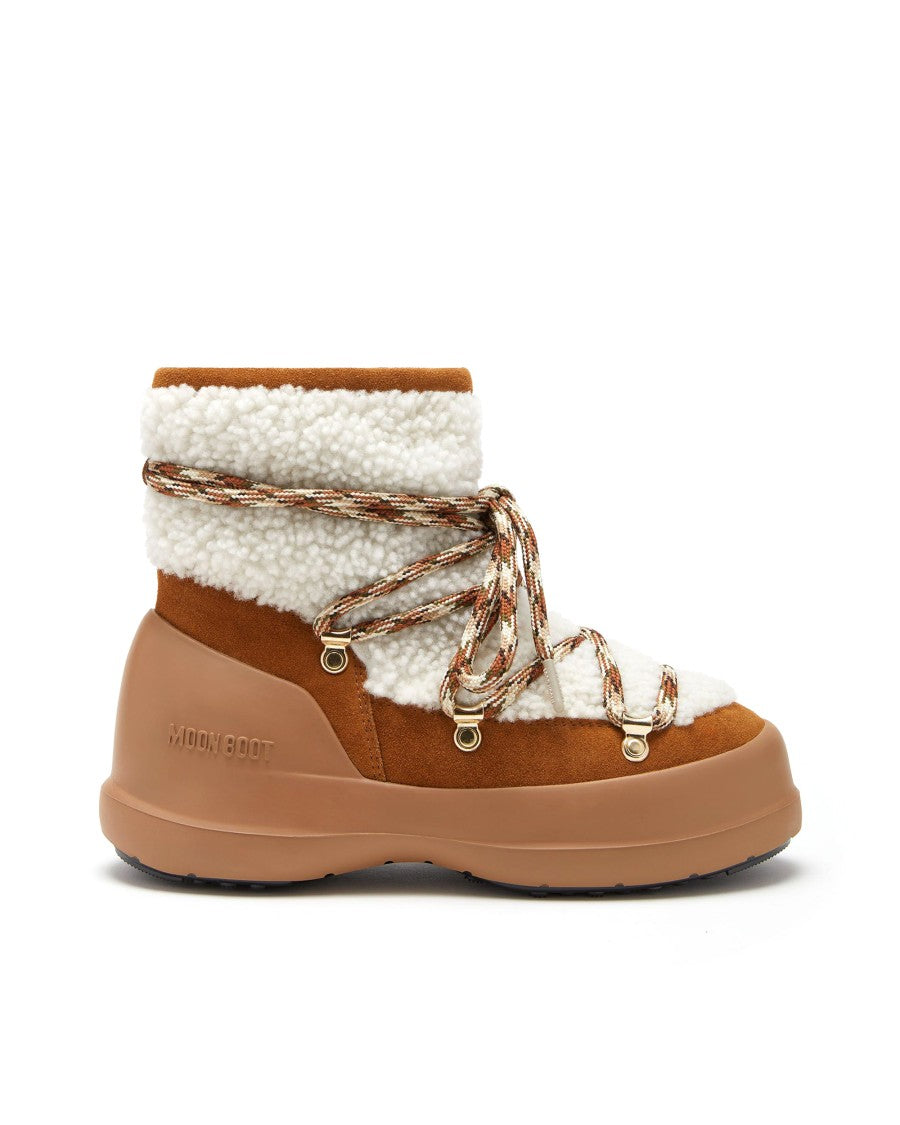 Moon Boot Shearling And Suede Winter Boots