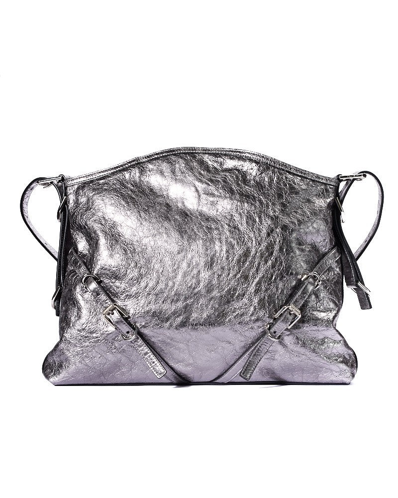 Givenchy Voyou Medium Laminated Silver
