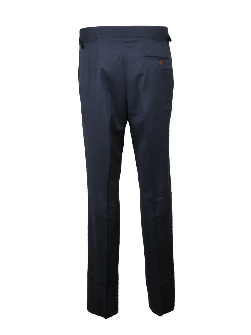 Vivienne Westwood Straight Leg Trousers In Virgin Wool With Tailored Fit