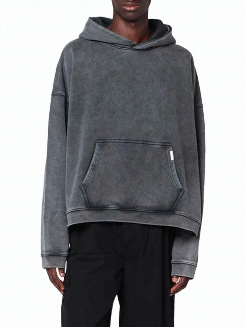 Represent Washed Charcoal Grey Oversized Hoodie