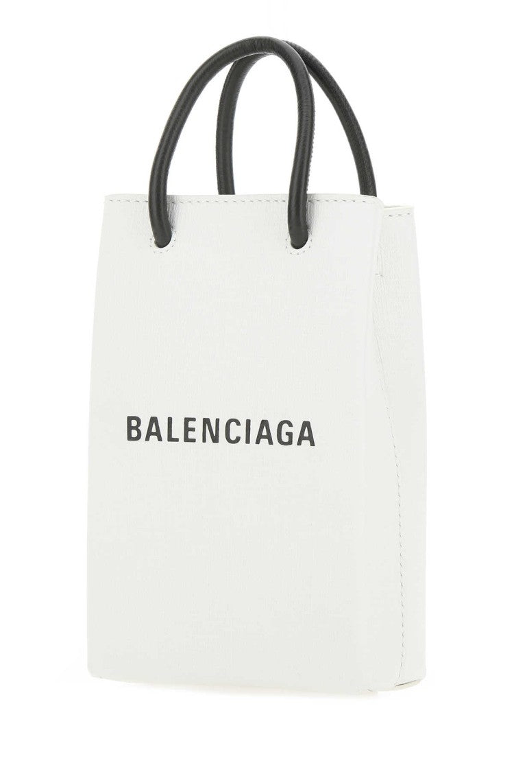 Balenciaga White Leather Phone Case