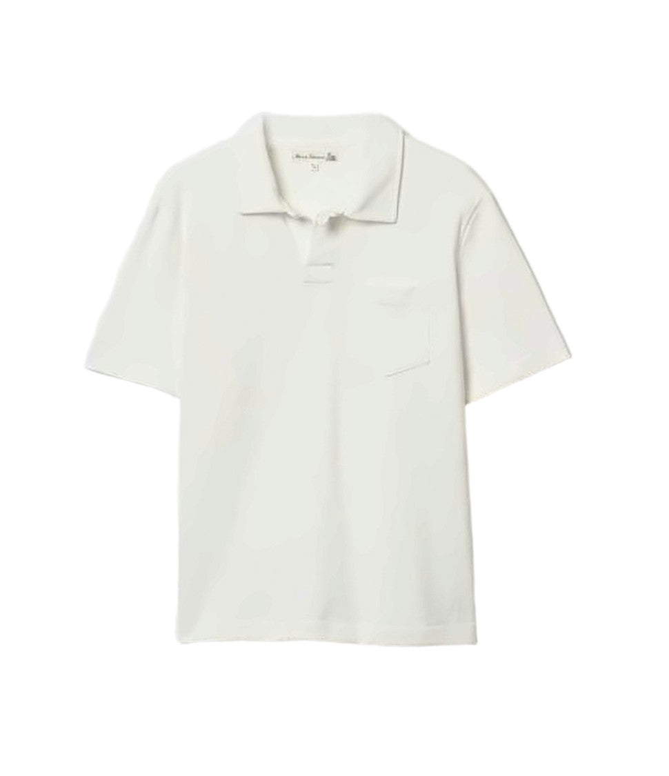 Merz B. Schwanen White Short-Sleeve Polo Shirt With Design