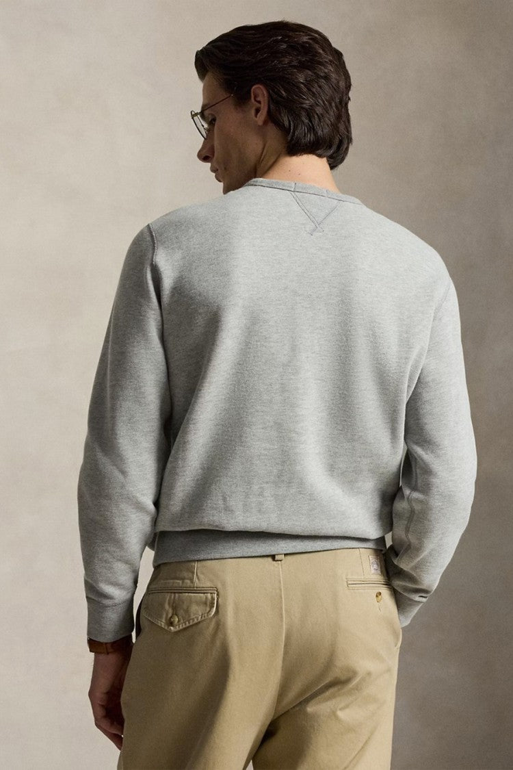 Polo Ralph Lauren Heather Grey Crew-Neck Sweatshirt