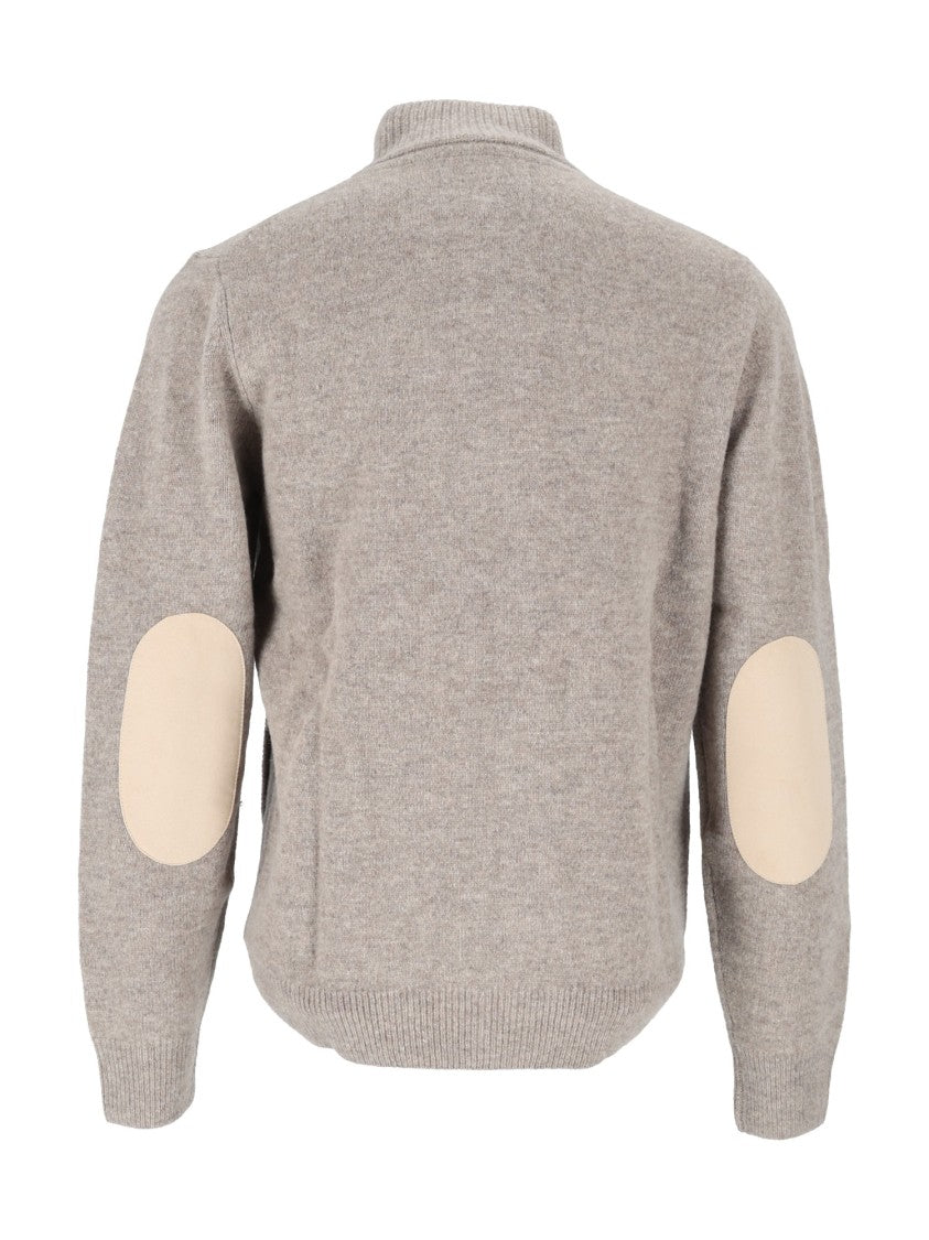 Barbour Wool High Collar Zip-Through Knit