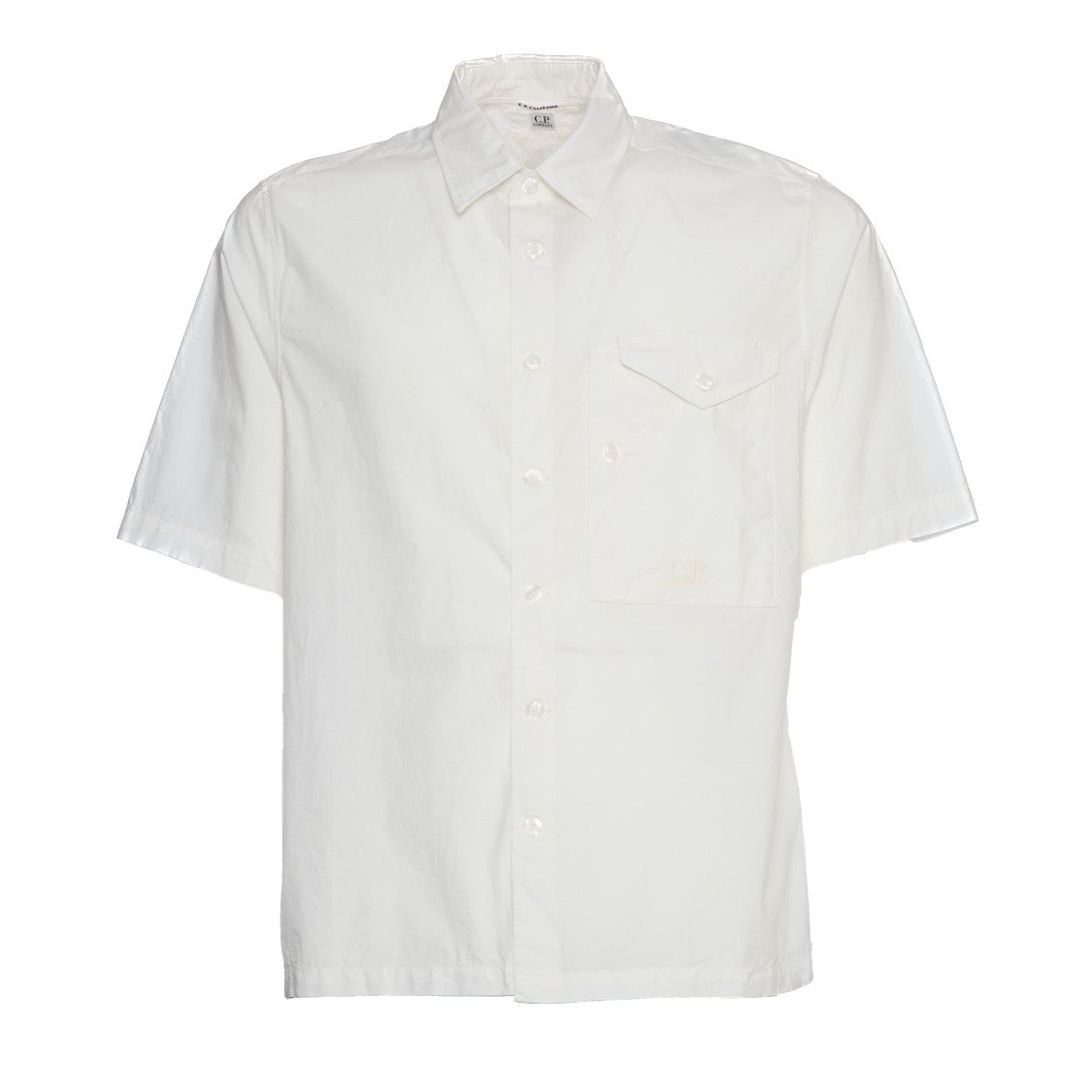 C.P. Company Short Sleeve Popeline Shirt With Classic Collar