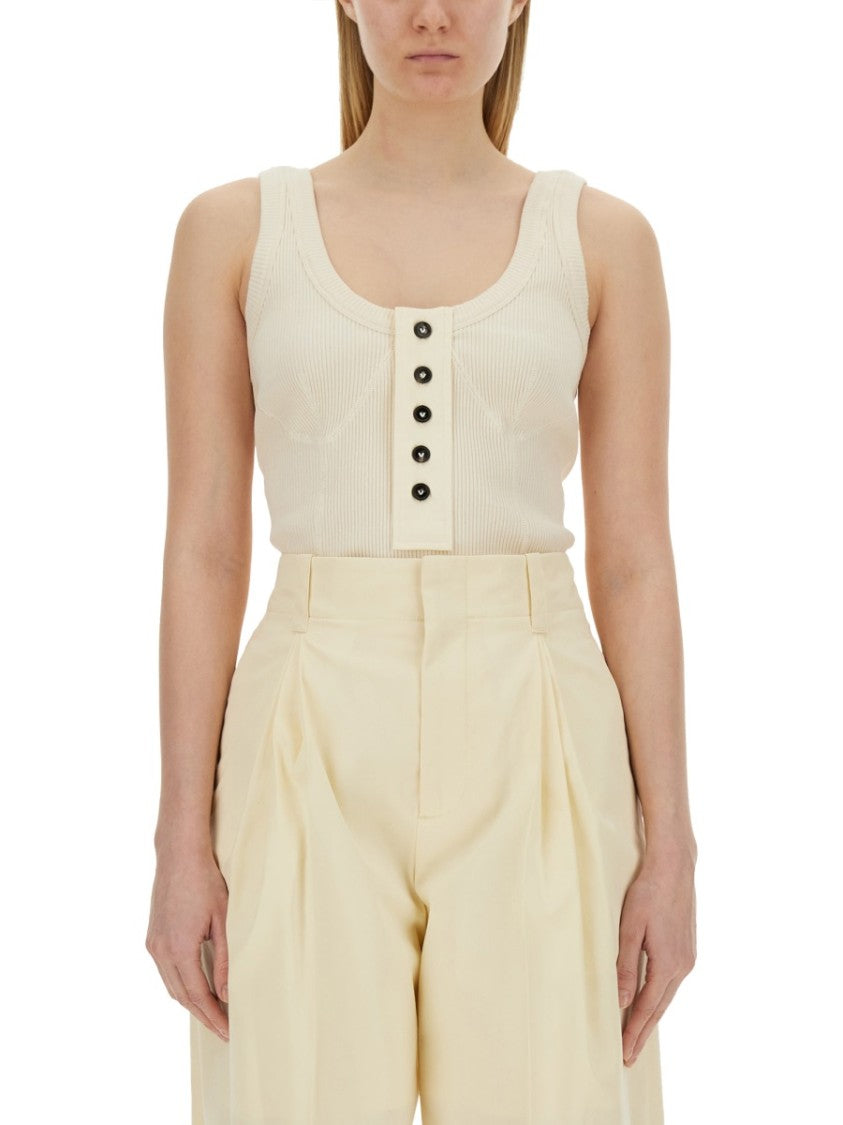 Bottega Veneta Fitted Jersey Top With Smooth Texture
