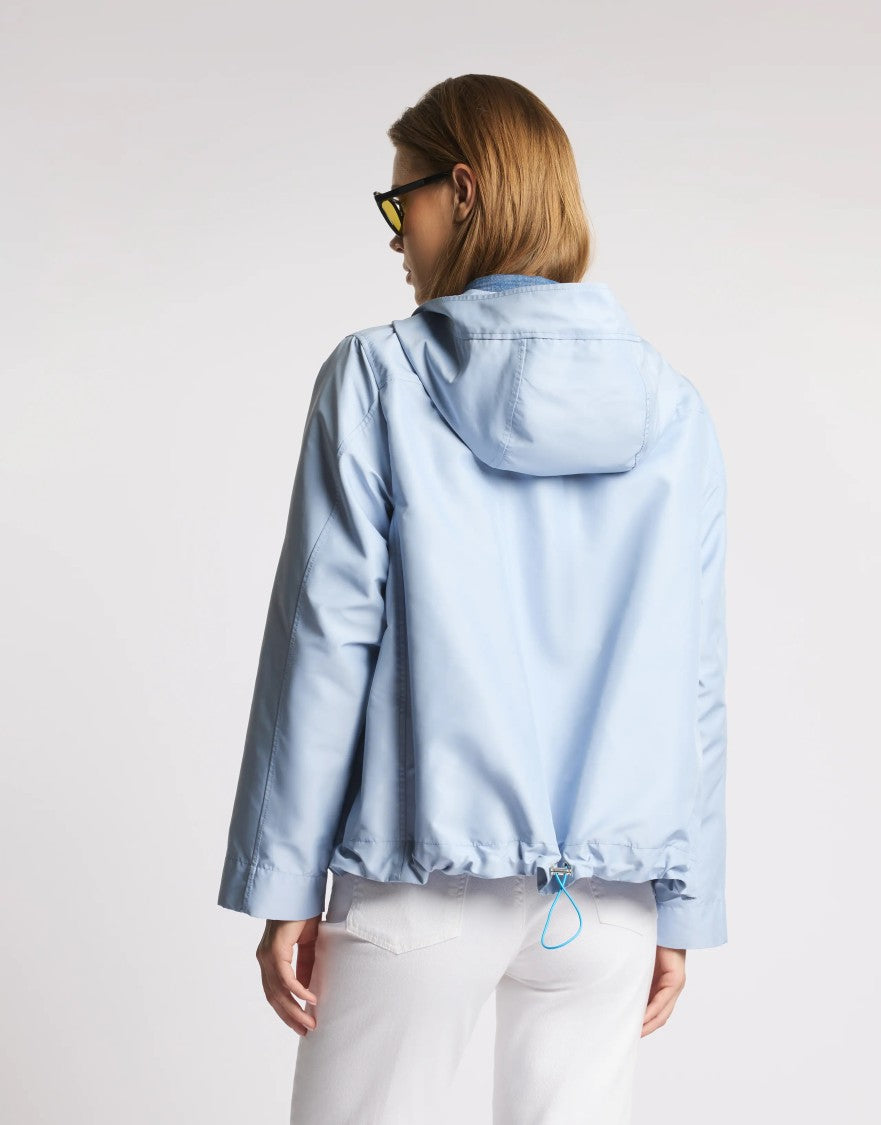Fay Hooded Short Parka With Concealed Closure