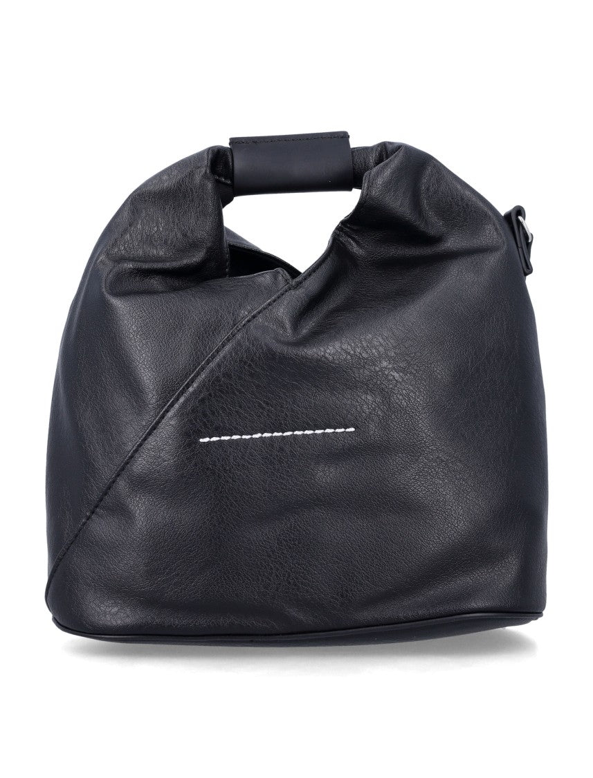 Mm6 By Maison Margiela Slouchy Black Crossbody Bag With Unique Folded Handle