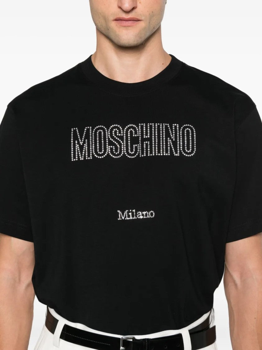 Moschino Regular Fit White T-Shirt With Round Neckline