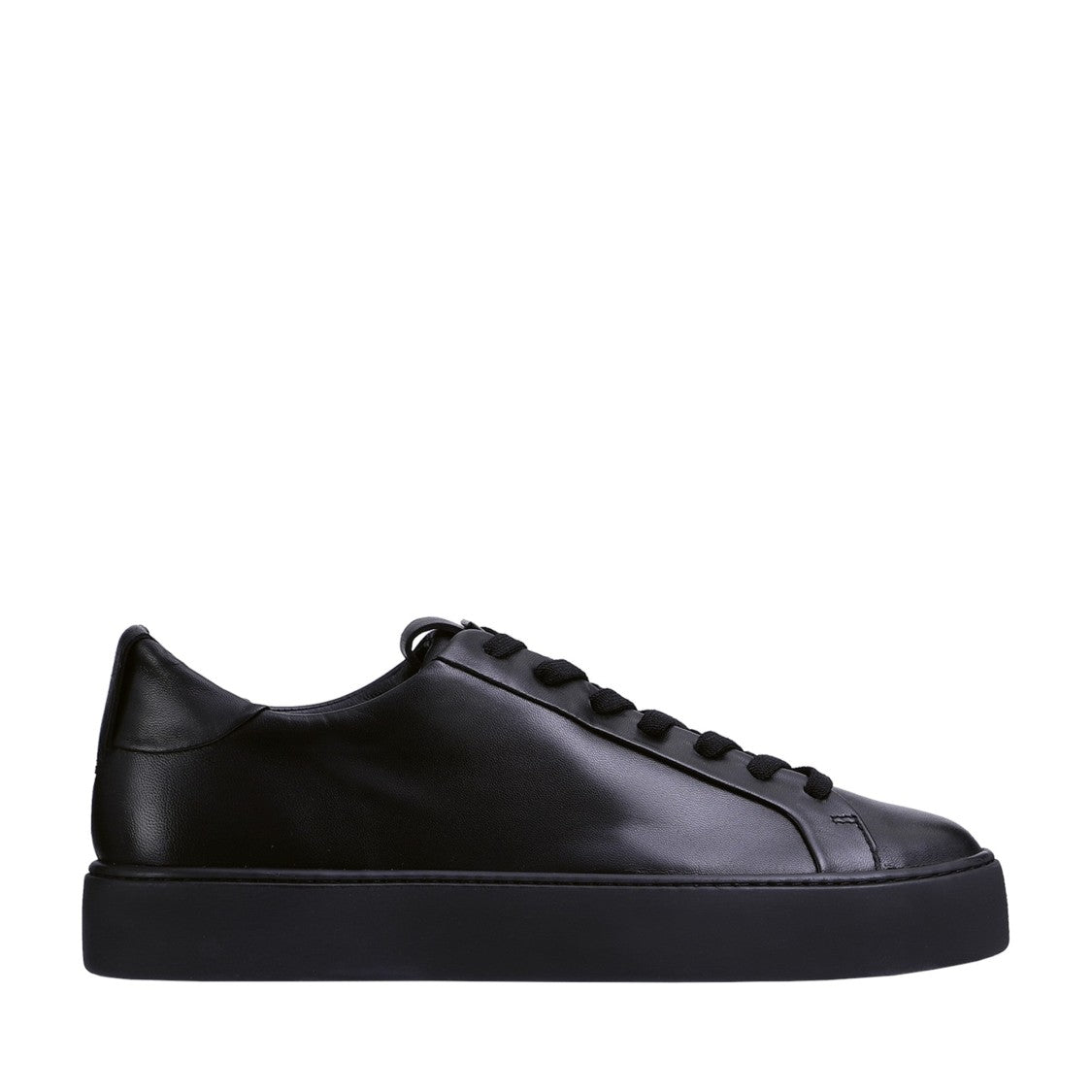 Högl Black Carly Minimalist Rubber Sole Leather Sneakers