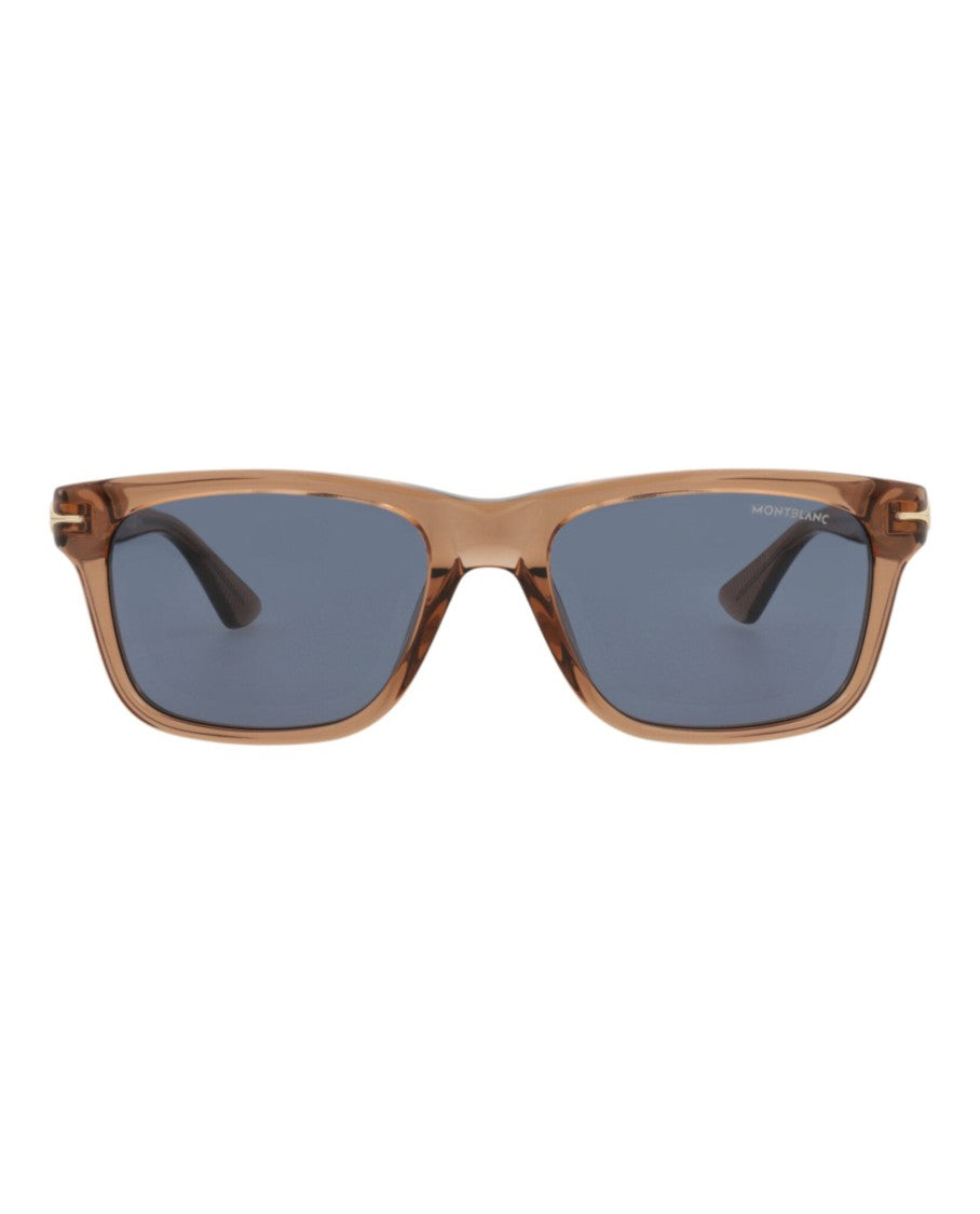 Montblanc Square-Frame Sunglasses With Recycled Acetate And Gold-Tone Details