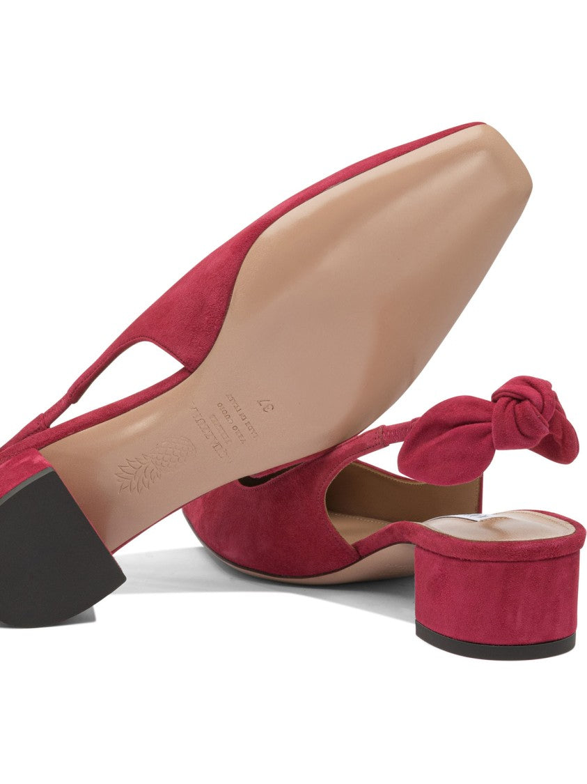 Aquazzura Red Suede Heeled Pumps