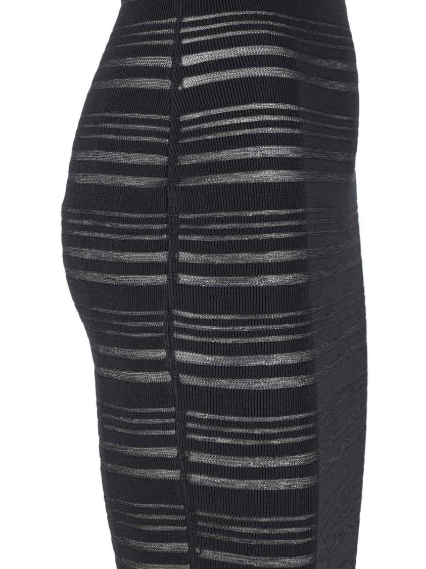 Andreâdamo Ribbed Knit Midi Dress – Black