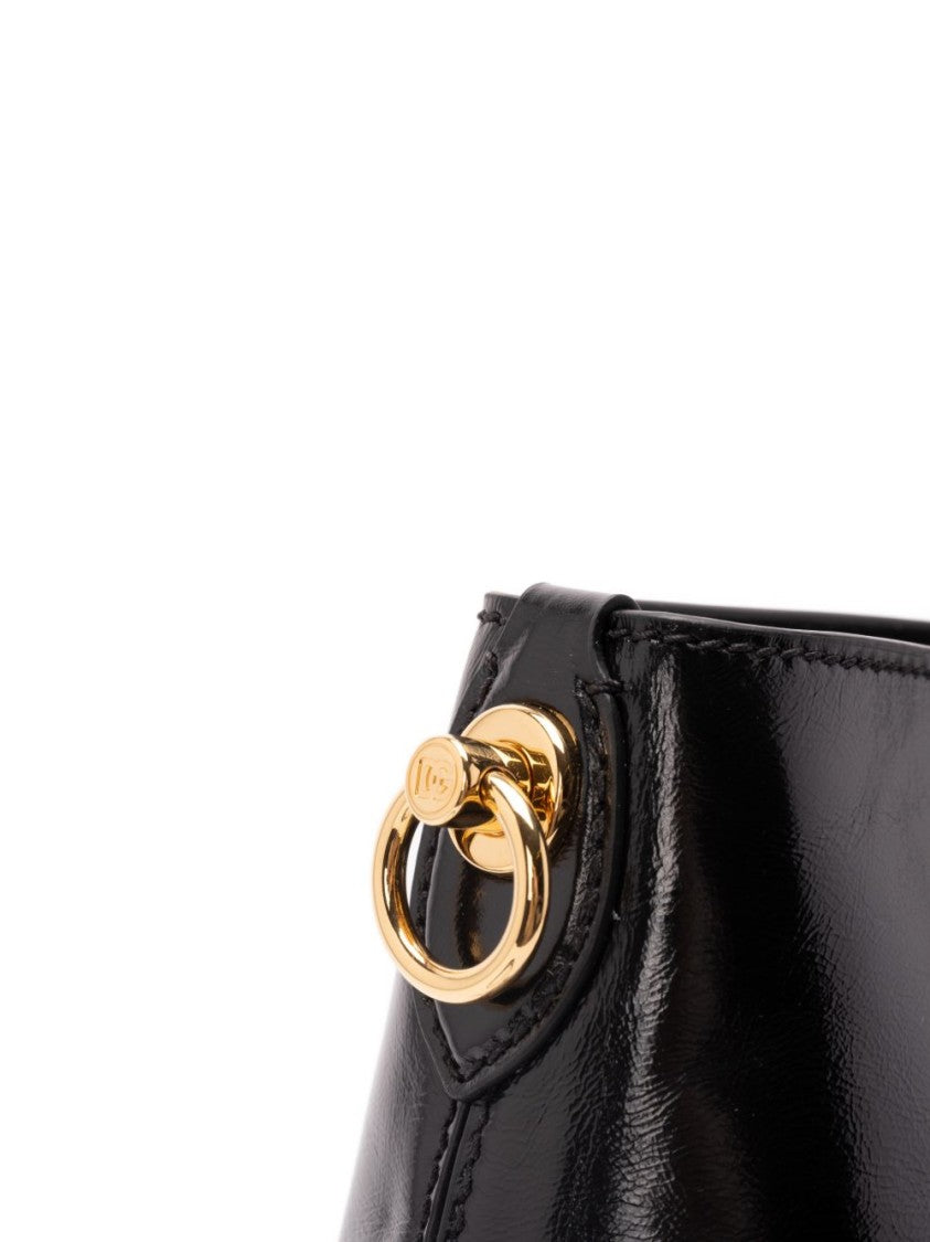 Dolce & Gabbana Glossy Calf Leather Rectangular Bag
