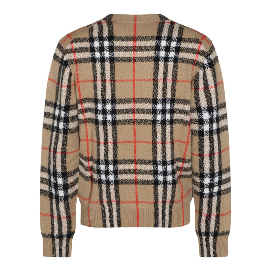 Burberry Checkered Ribbed Knit Sweater