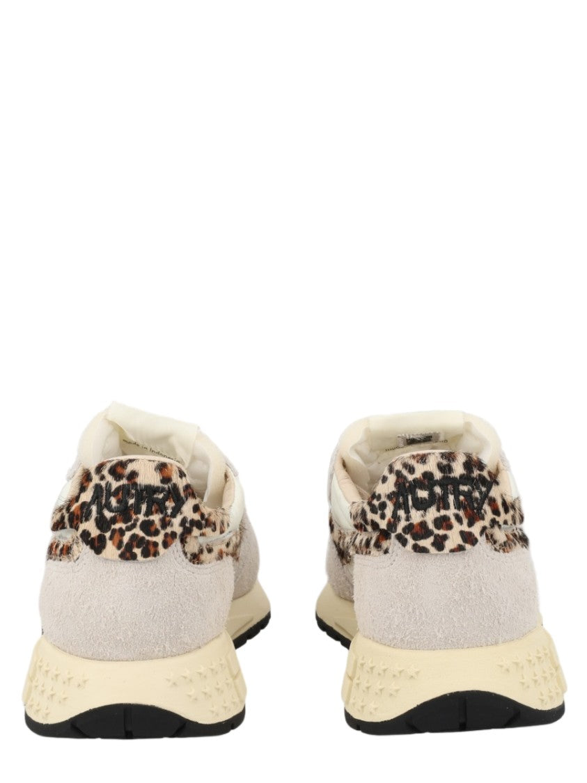 Autry Multicolour Textured Suede Leopard Sneakers