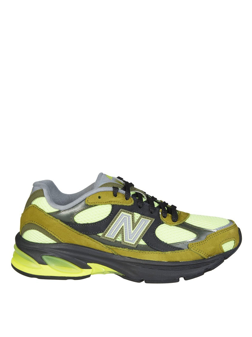 New Balance Olive Yellow Mesh Robust Sole Sneakers