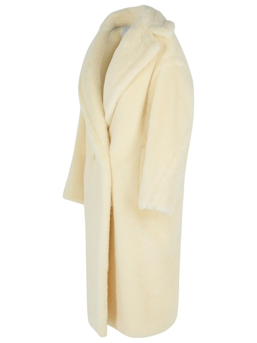 Max Mara White Alpaca And Virgin Wool Coat