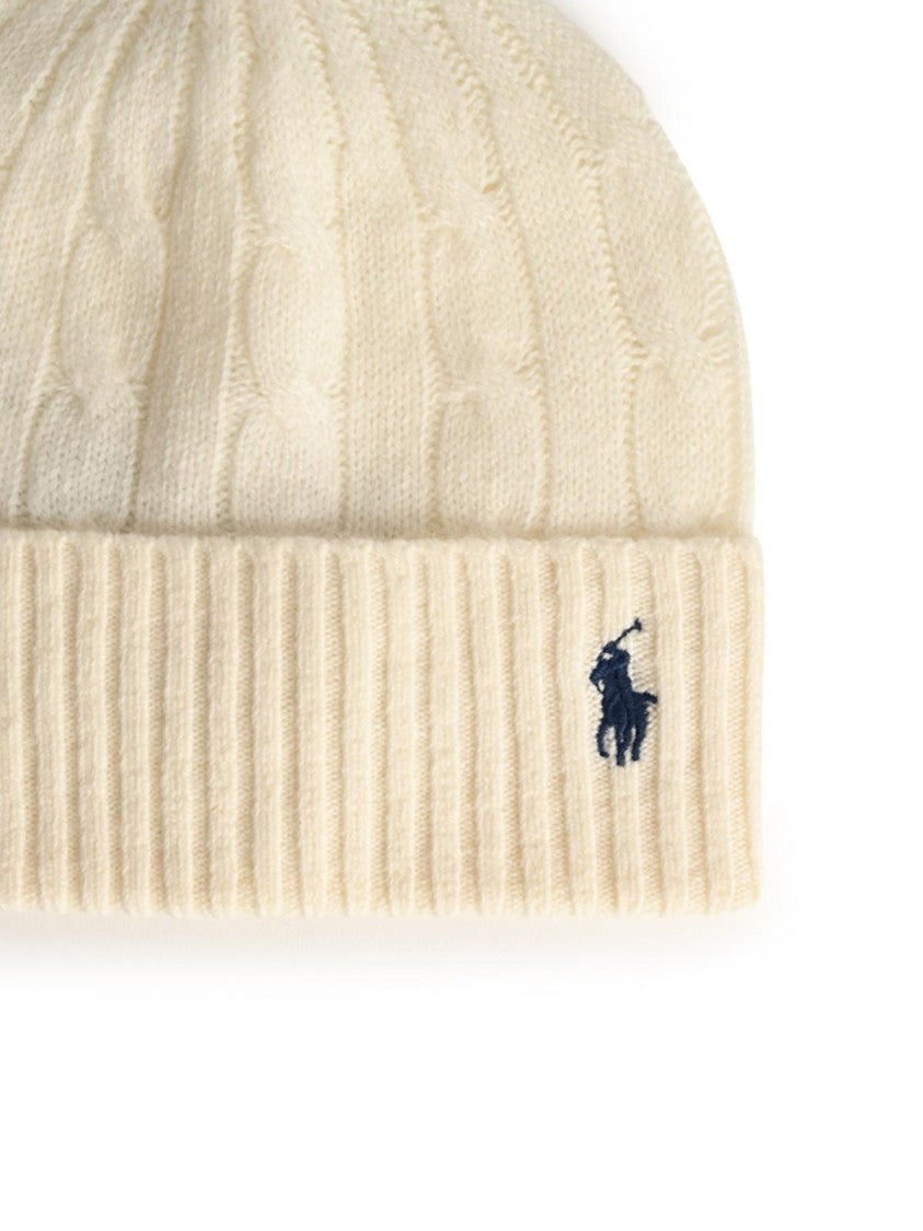 Polo Ralph Lauren Ivory Wool Blend Beanie