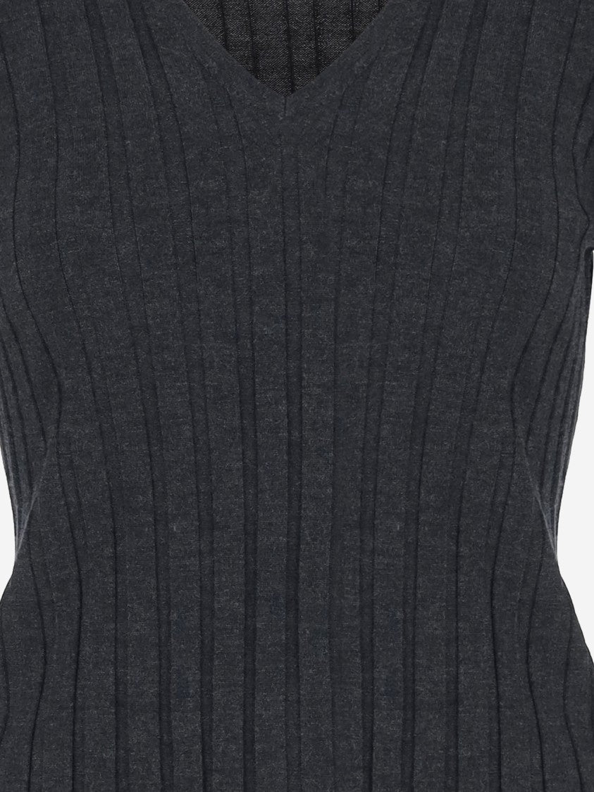 Allude Wool Sweater With Striped Pattern