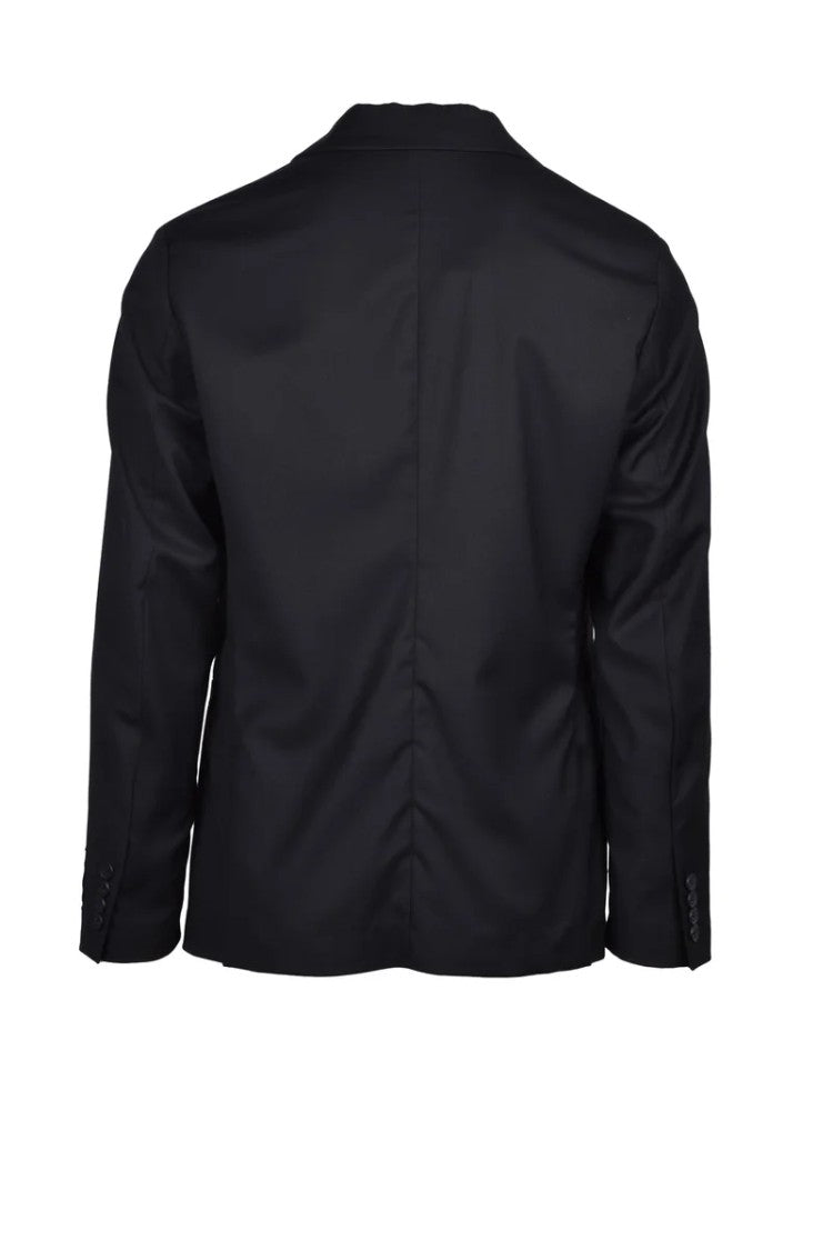 Armani Exchange Tailored Black Blazer With Single-Button Closure