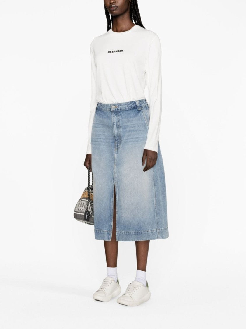 Jil Sander White Long-Sleeved Top