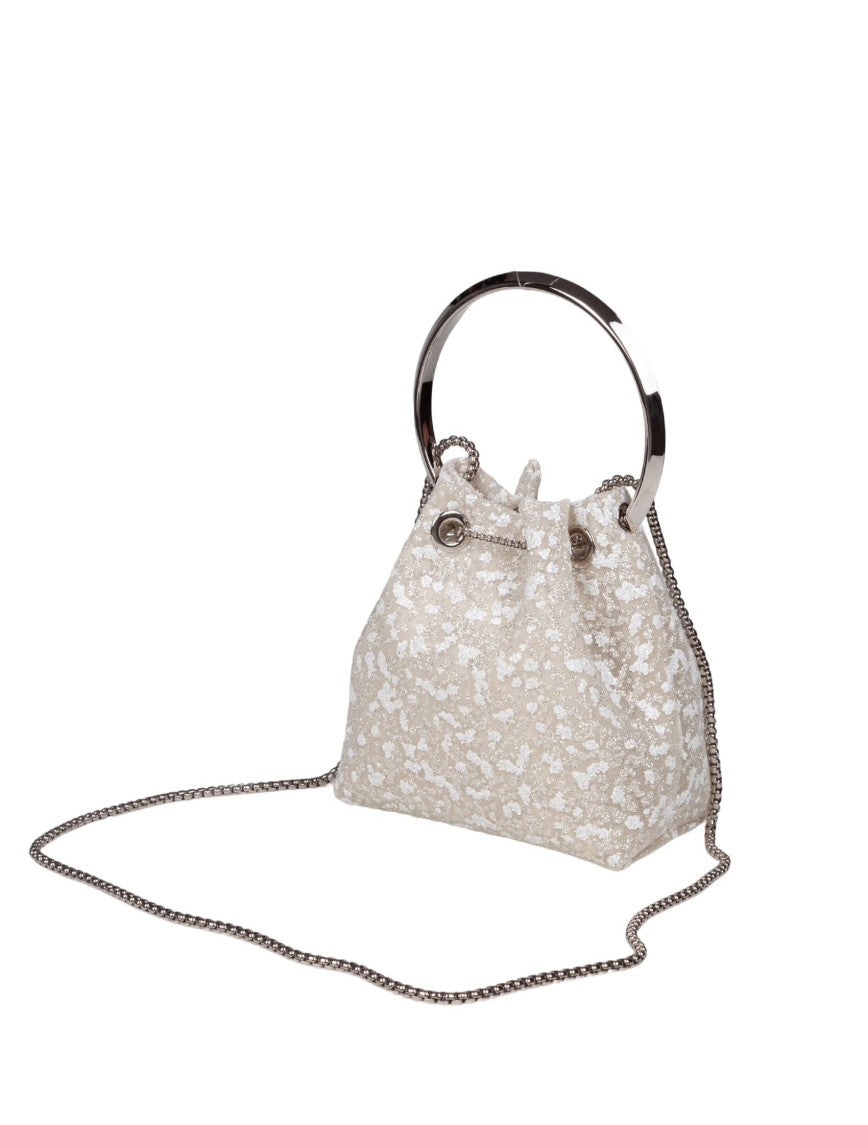 Jimmy Choo Bon Bon Zgz Mesh Handbag In Ivory