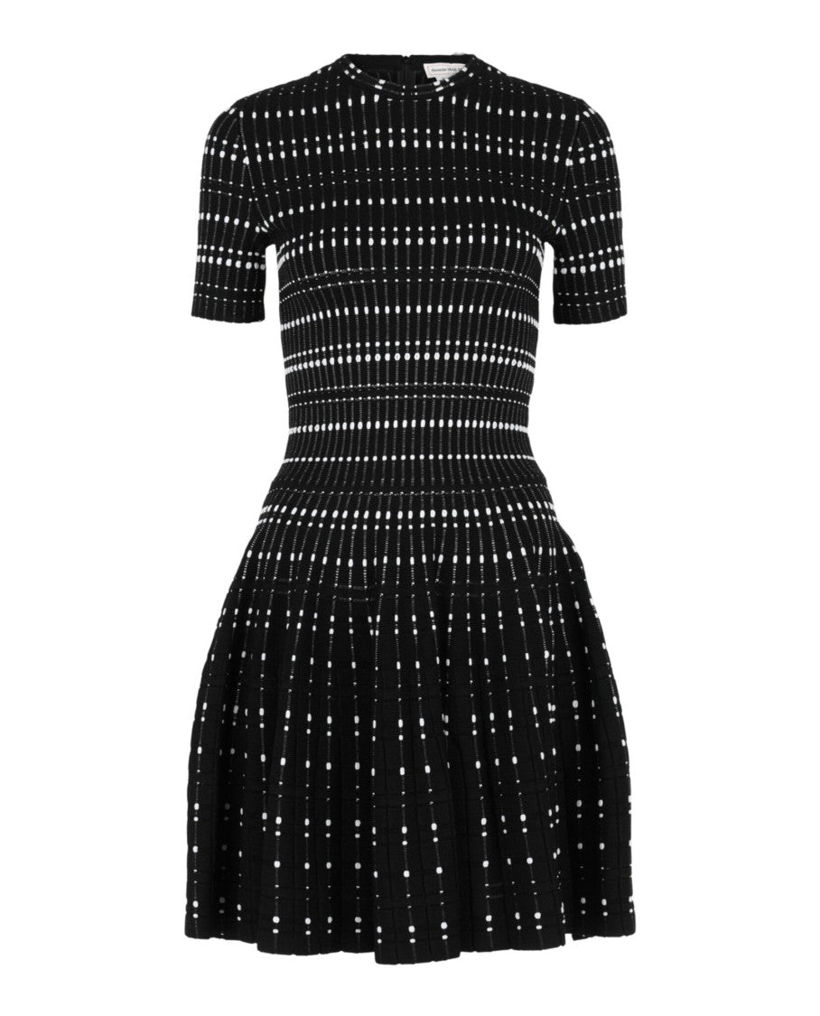 Alexander Mcqueen Stitch Dot Fit And Flare Dress
