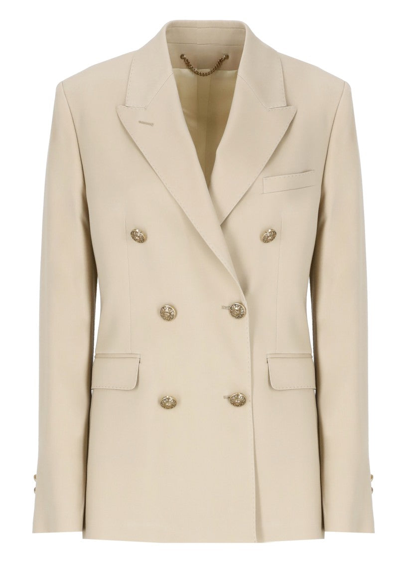 Golden Goose Beige Virgin Wool Double Breasted Blazer