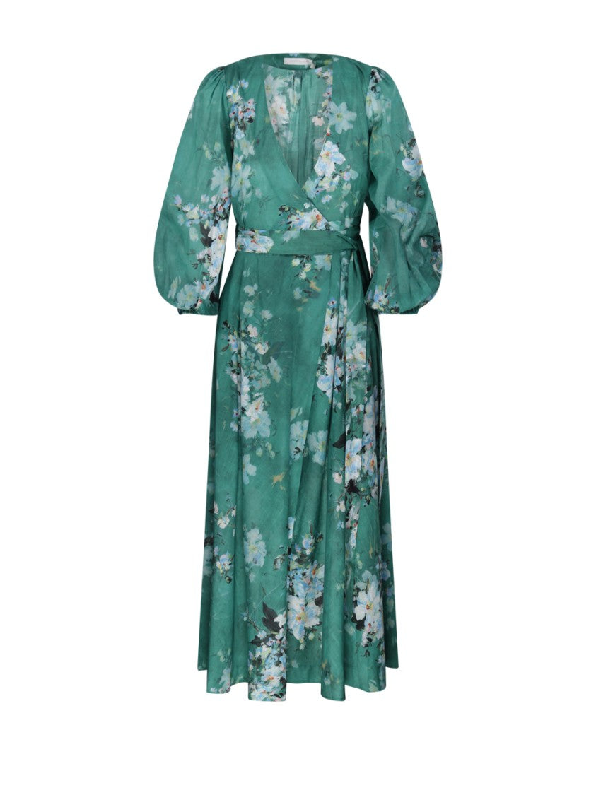 Zimmermann Everley Wrap Midi Dress