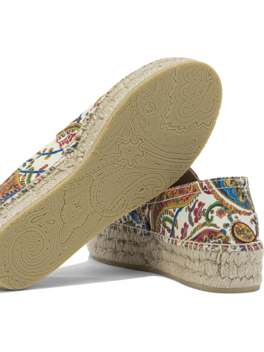 Etro Floral Paisley Cotton Espadrilles