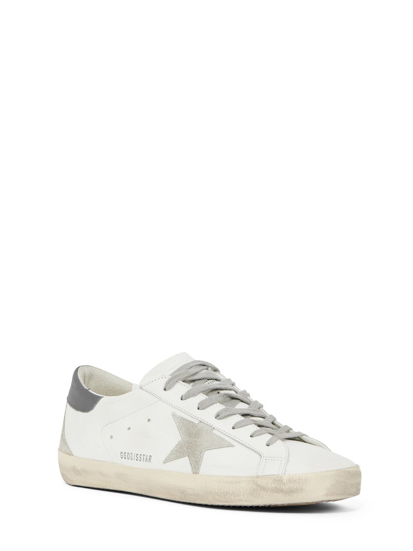 Golden Goose Super Star Leather Sneakers With Suede Accents