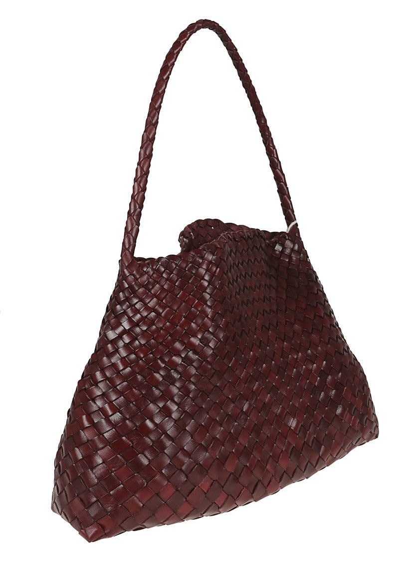 Dragon Irregularly Woven Leather Shoulder Bag