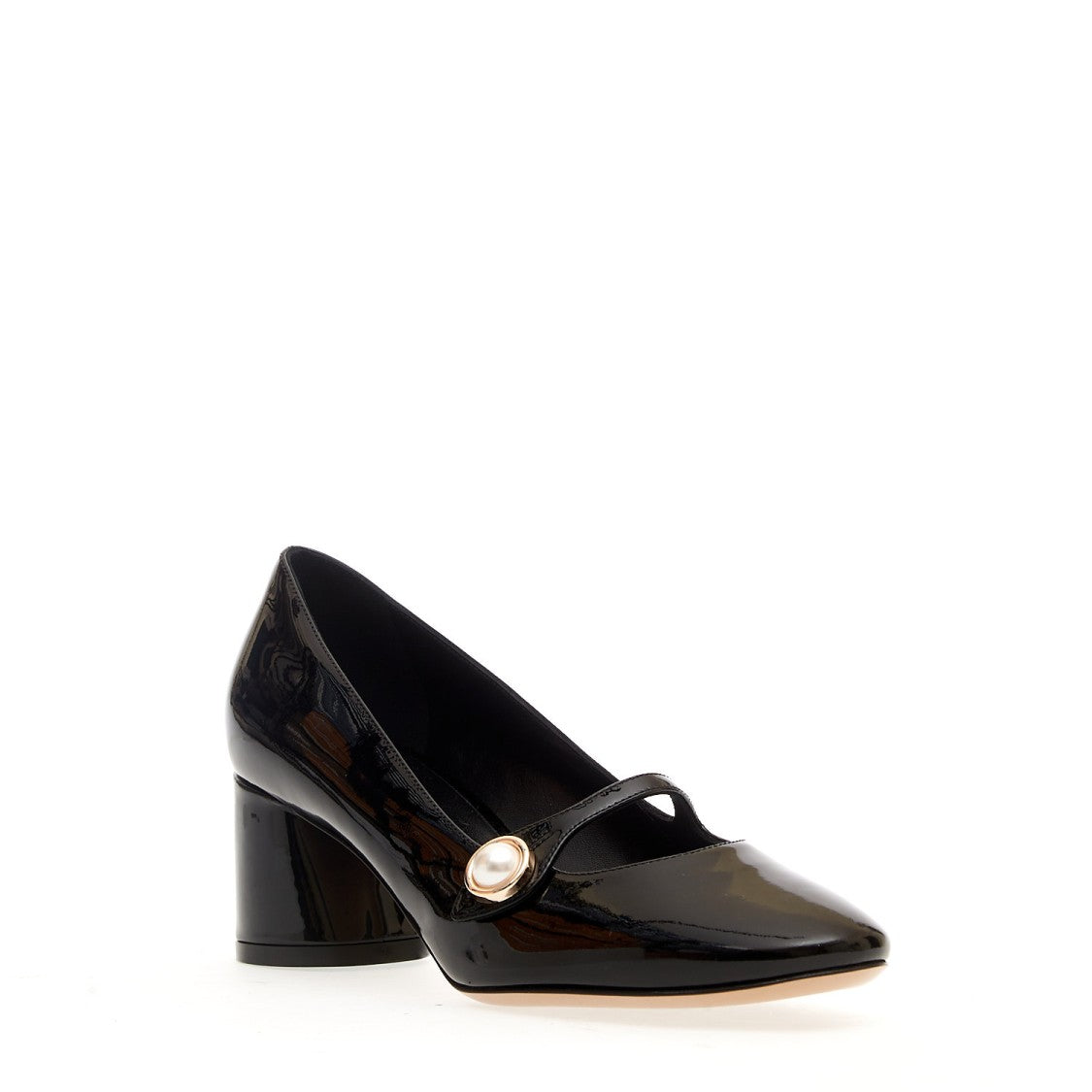 Casadei Mary Jane Black Patent Heel 50mm