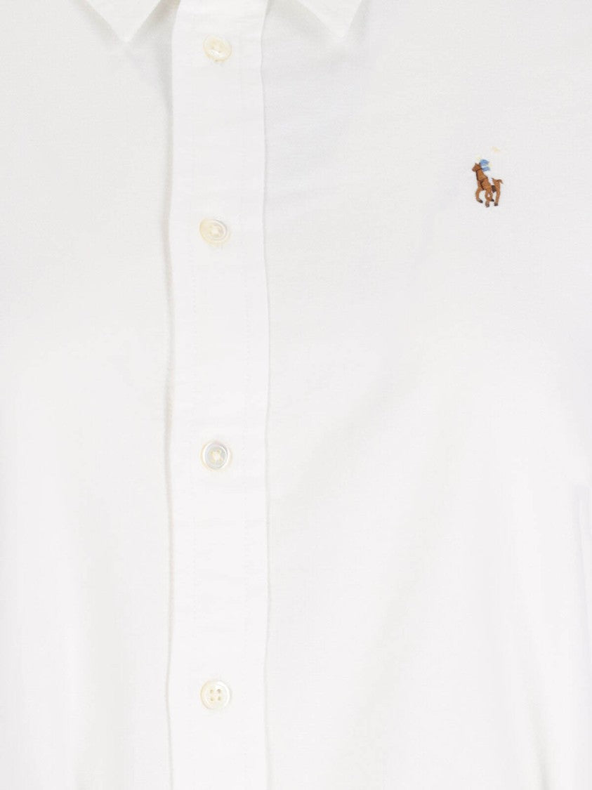 Polo Ralph Lauren Midi Shirt Dress White