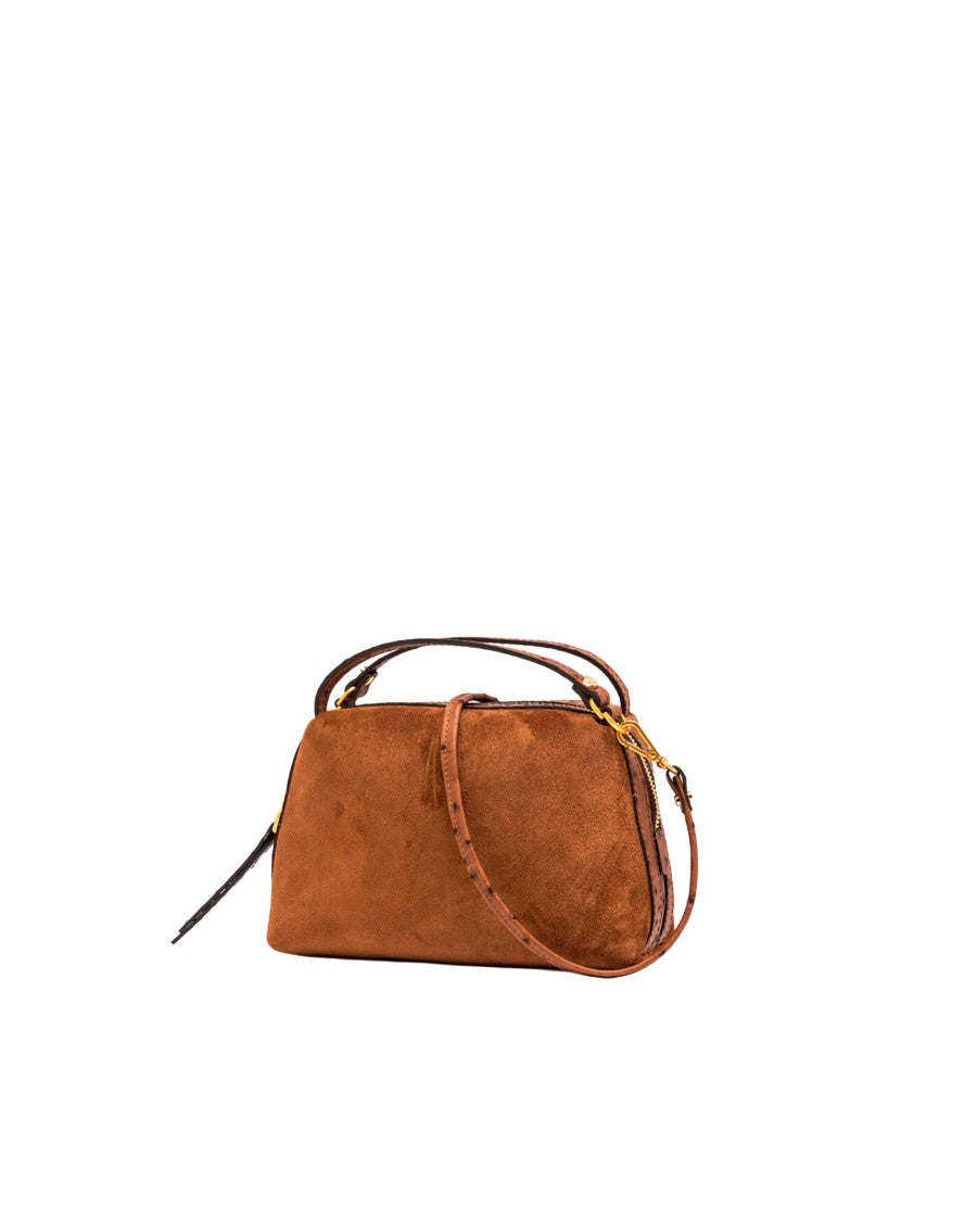 Gianni Chiarini Cognac Alifa Suede Crossbody Bag