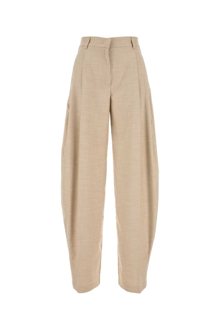 The Andamane Beige Stretch Polyester Blend Pant