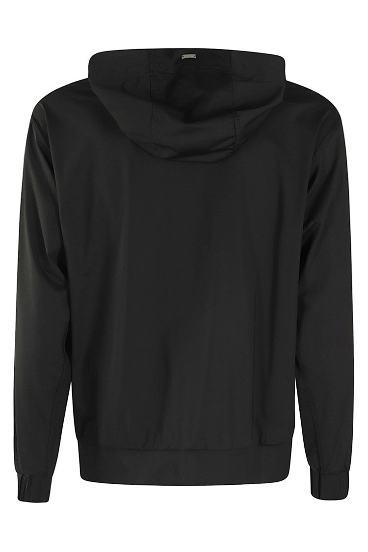 Herno Black Stretch Fabric Sweatshirt